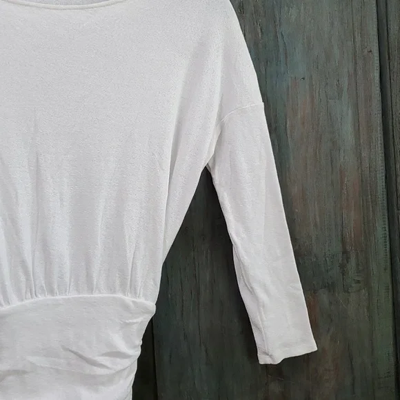 Michael Stars Ruched Bodycon Midi Dress in White, Size Small, NWOT - Picture 6 of 9